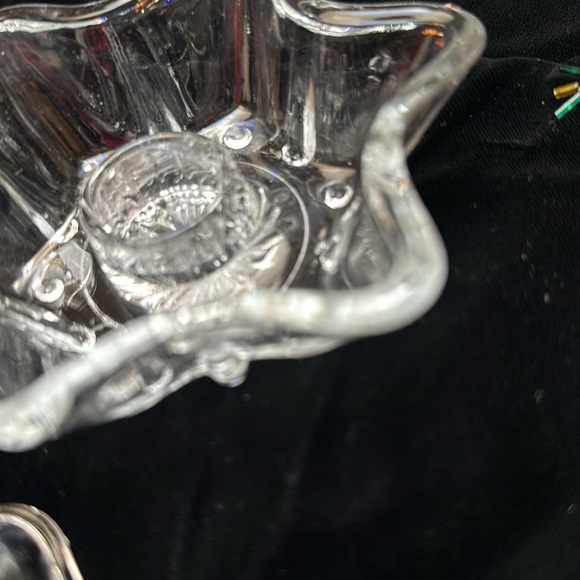 Vintage Pressed Glass 6 Point Star Shaped Candle Holders - Lot of 6 - Picture 6 of 6